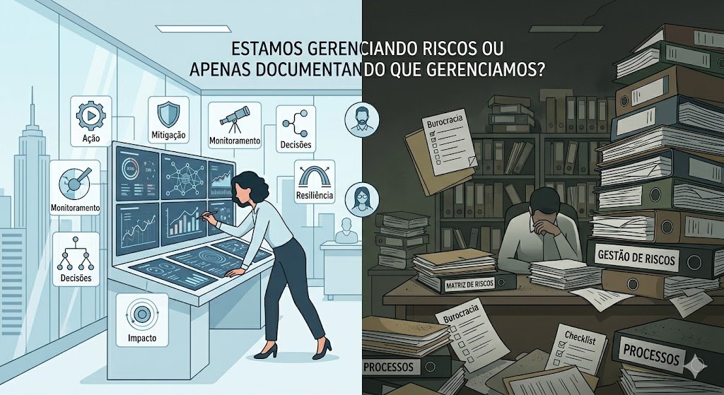 Estamos gerenciando riscos ou apenas documentando que gerenciamos?